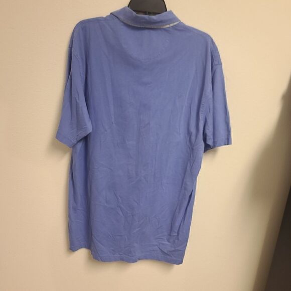 Alan Flusser Blue Polo Shirt Medium - Like New - Picture 3 of 3